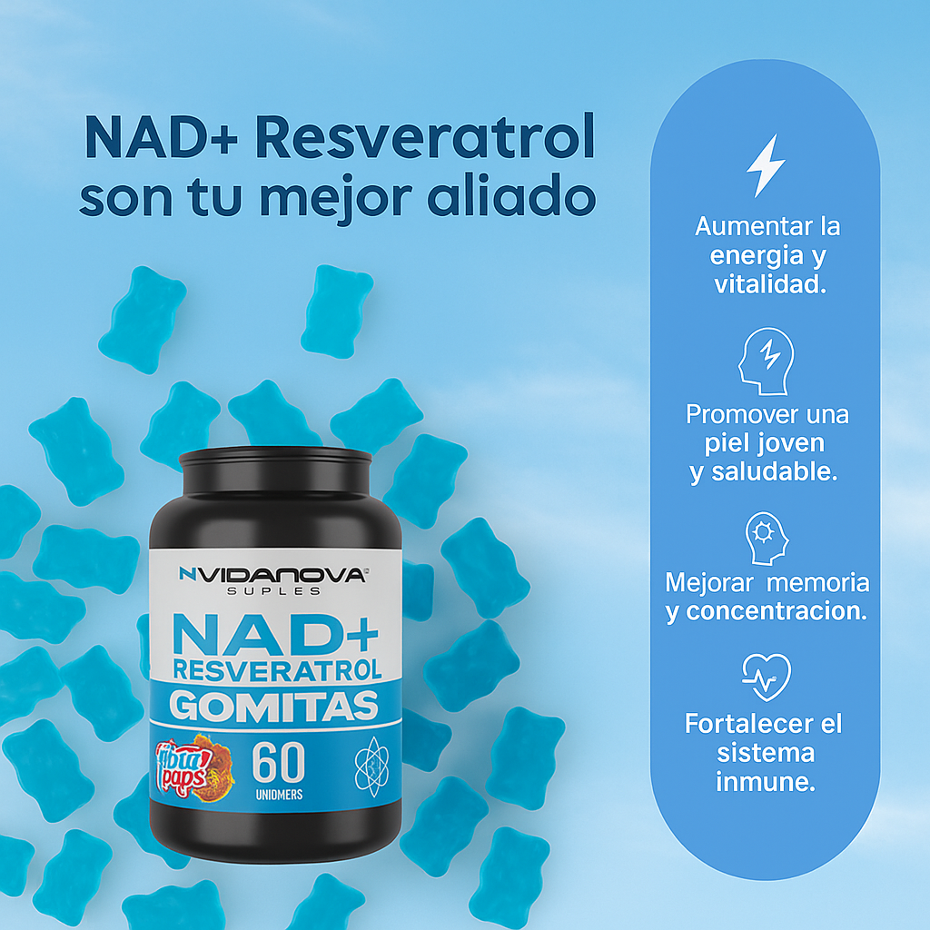 NAD+RESVERATROL  EN GOMITAS