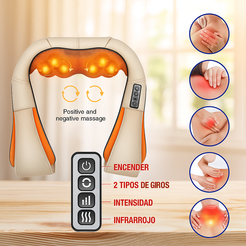 MASAJEADOR ELECTRICO DE ESPALDA Y CUELLO